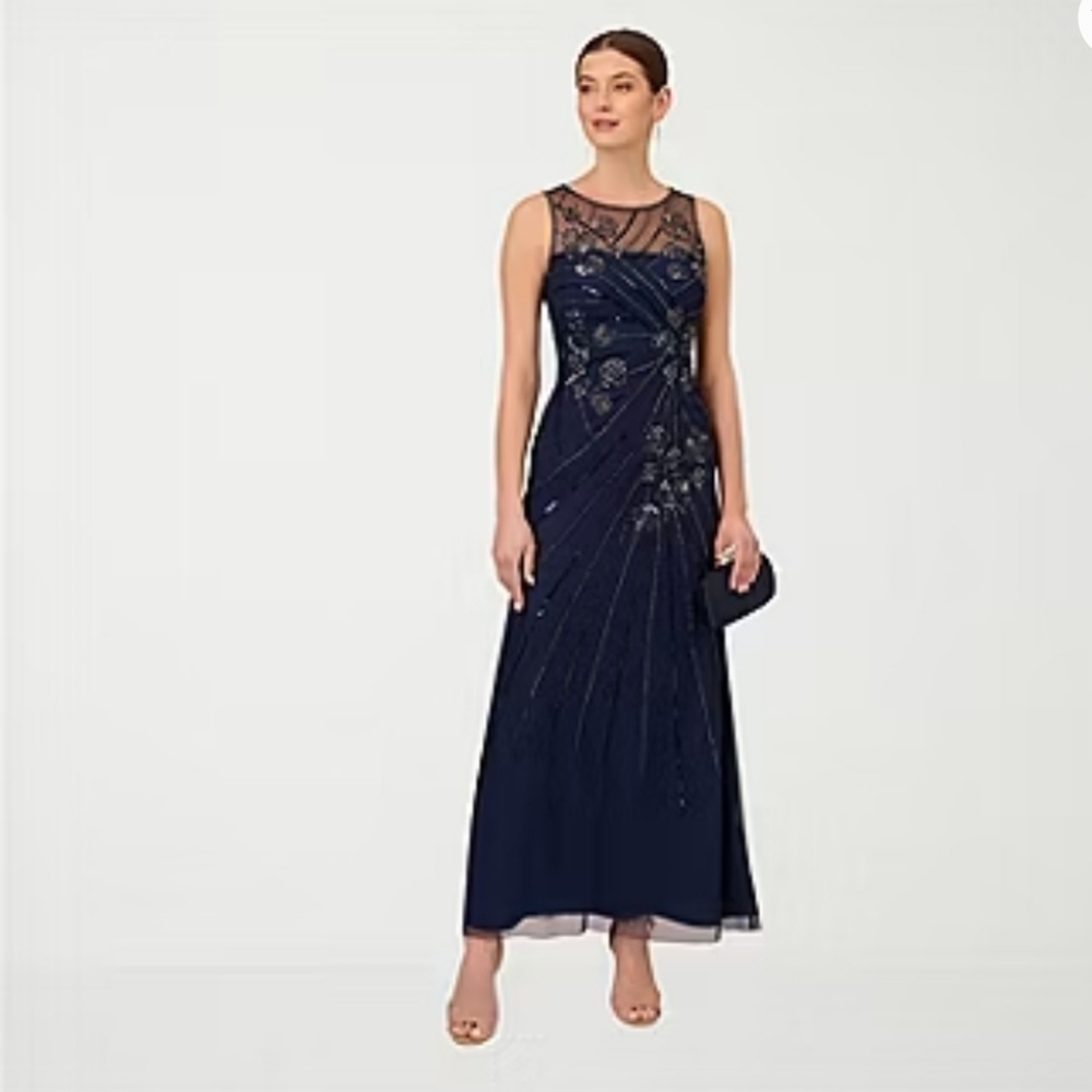 Papell Boutique Beaded Embellished Evening Gown